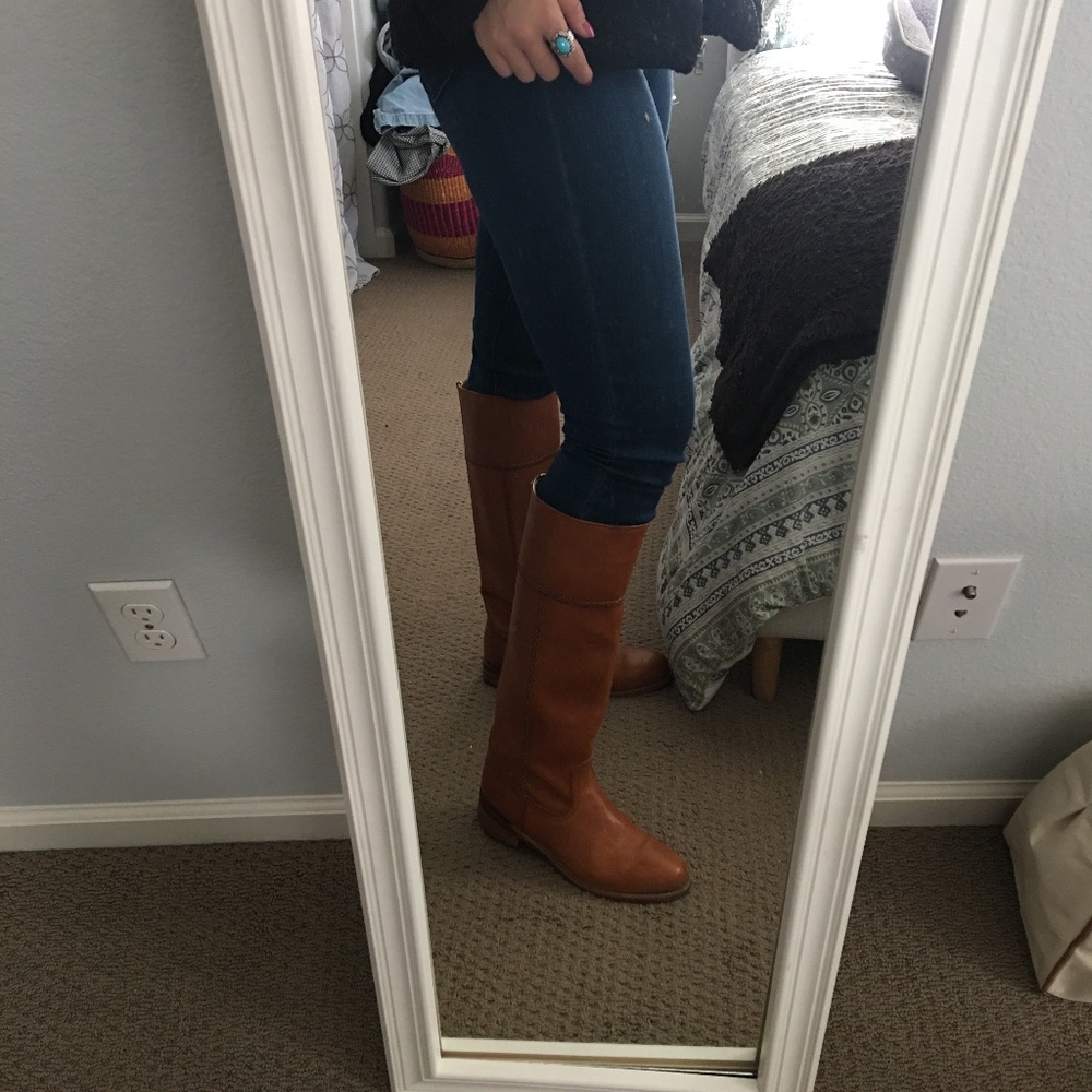 Vintage 1980's Frye Braided Knee High Riding Boots